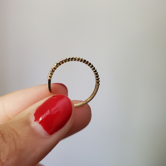 14k solid yellow gold gemstone band/ring - Picture 5 of 8